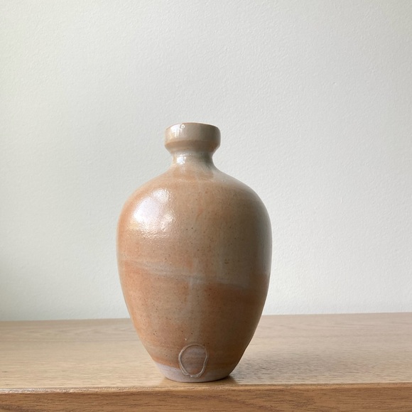 studio pottery vanilla sherbet artist signed handthrown stoneware vase handmade - Picture 8 of 10